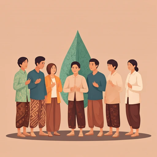 Indonesian youth gathering at a cultural event